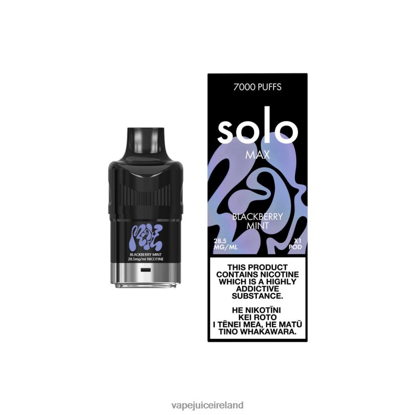 Vape Juice - Solo MAX Pod Blackberry Mint 8F4B4N73