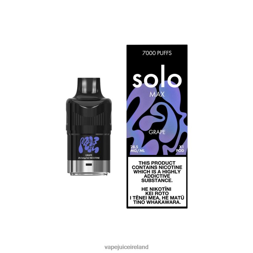 Vape Juice - Solo MAX Pod Grape 8F4B4N78
