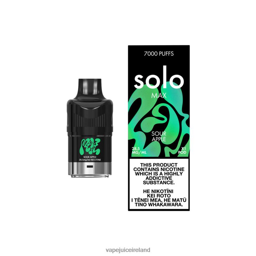 Vape Pod Kits - Solo MAX Pod Sour Apple 8F4B4N80