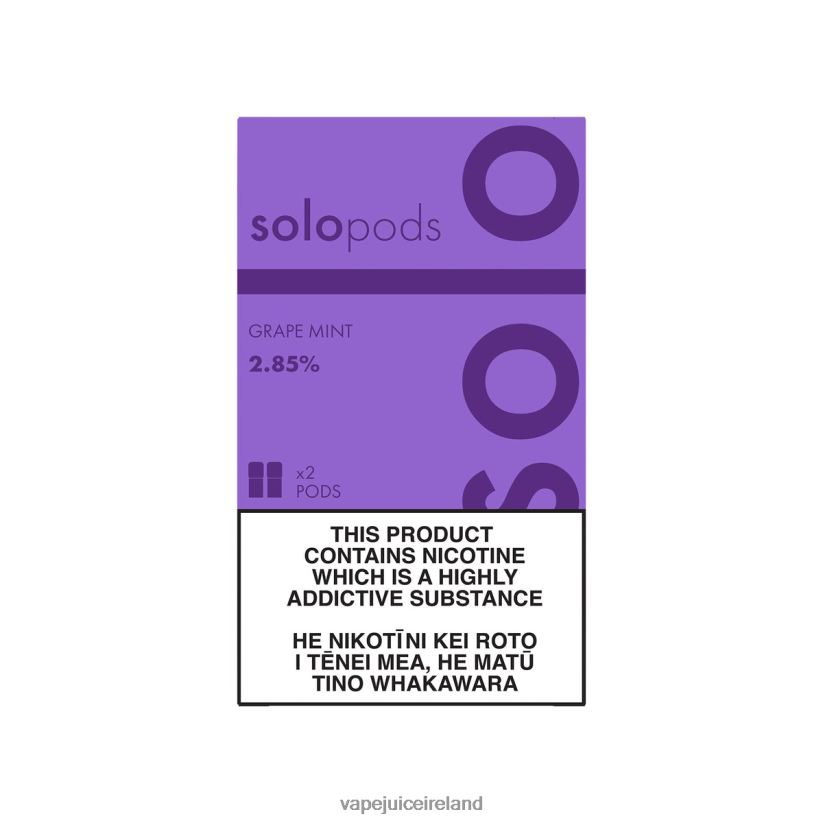 Vape Pods Ireland - Solo Replacement Pod 2-Pack Grape Mint 8F4B4N54
