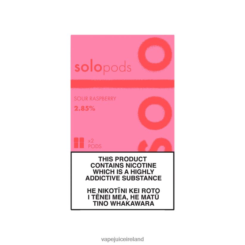 Vape Pods Ireland - Solo Replacement Pod 2-Pack Sour Raspberry 8F4B4N59