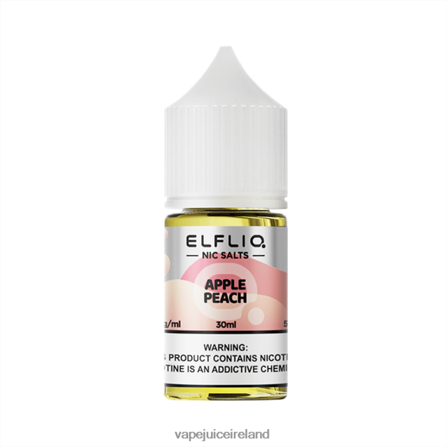 ELFBAR ELFLIQ nic salt 30ml APPLE PEACH 88Z2LD7 Vape Flavours