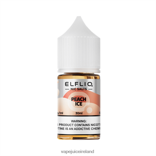 ELFBAR ELFLIQ nic salt 30ml PEACH ICE 88Z2LD22 Vape Flavours