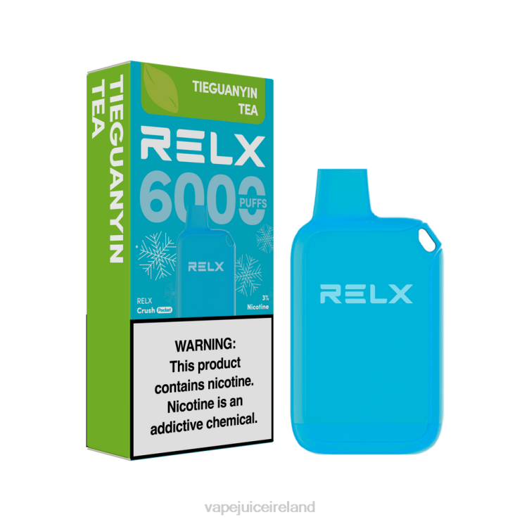 Vape Flavours - RELX Crush Pocket 6000 Icy TieGuanYin Tea 28D8622