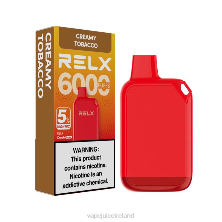 Vape Juice - RELX Crush Pocket 6000 5% High Nic Creamy Tobacco 28D8628