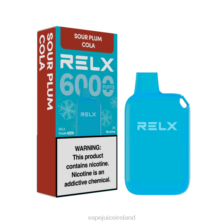 Vape Pods Ireland - RELX Crush Pocket 6000 Icy Sour Plum Cola 28D8619