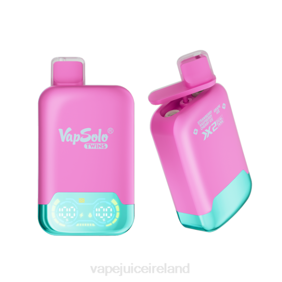 Vape Flavours - Vapsolo TWINS Disposable Vape Strawberry Raspberry Cherry Ice & Grape Ice TDT4127