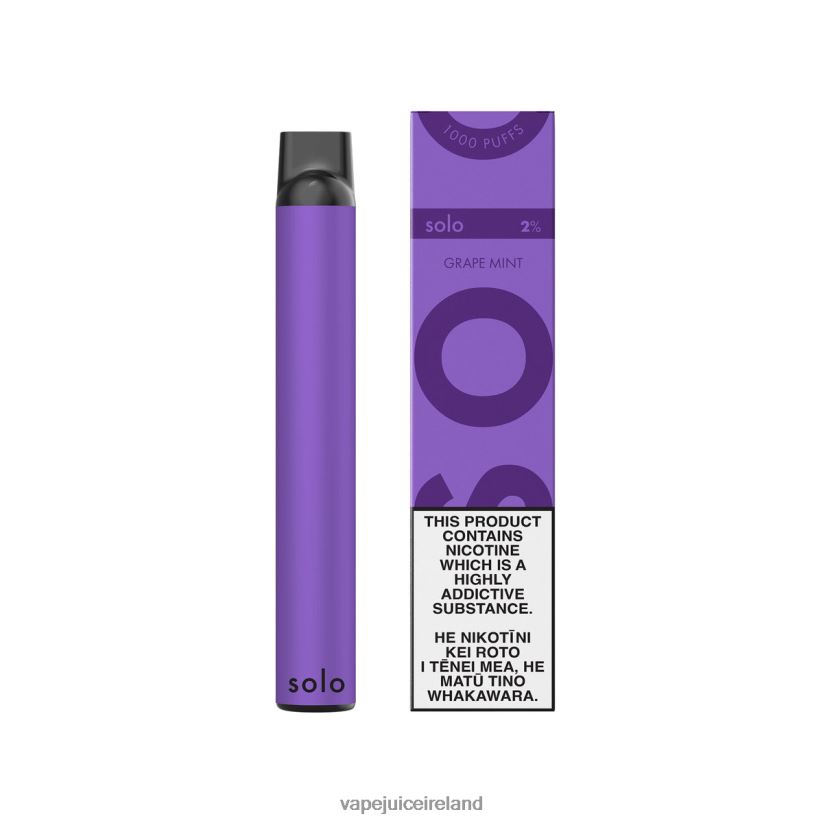 Vape Flavours - Solo Disposable Vape Grape Mint 8F4B4N7