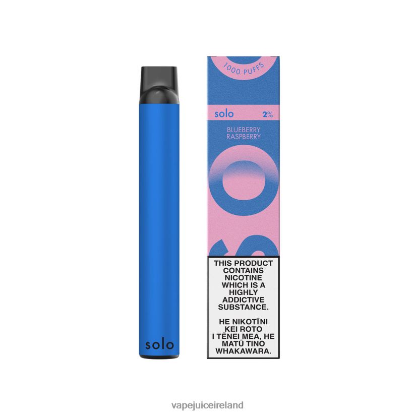 Vape Pods Ireland - Solo Disposable Vape Paradise Collection Blueberry Raspberry 8F4B4N19