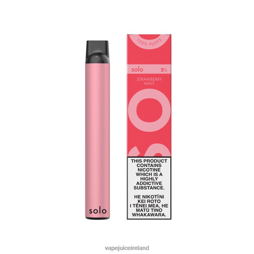 Vape Pods Ireland - Solo Disposable Vape Strawberry Mint 8F4B4N4