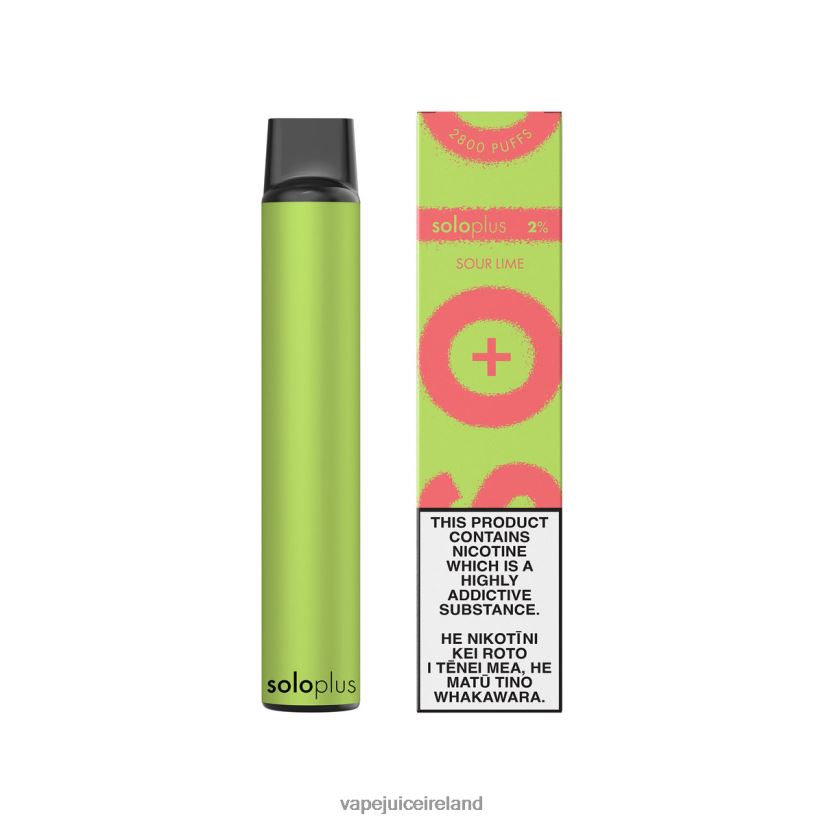 Vape Pods Ireland - Solo Plus Disposable Vape Sour Lime 8F4B4N34