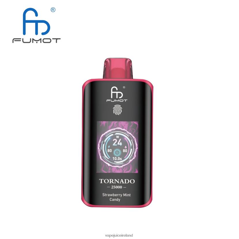 Vape Pod Kits - Fumot Tornado 25000 Disposable Vape Strawberry Mint Candy Z2L48B15