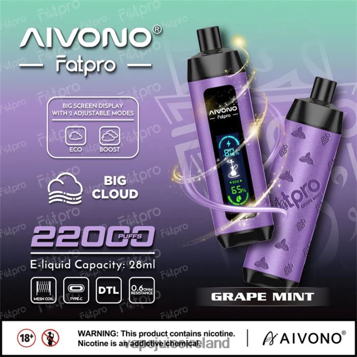 Vape Flavours - Aivono Fatpro 22000 Grape Mint 6HX0T62