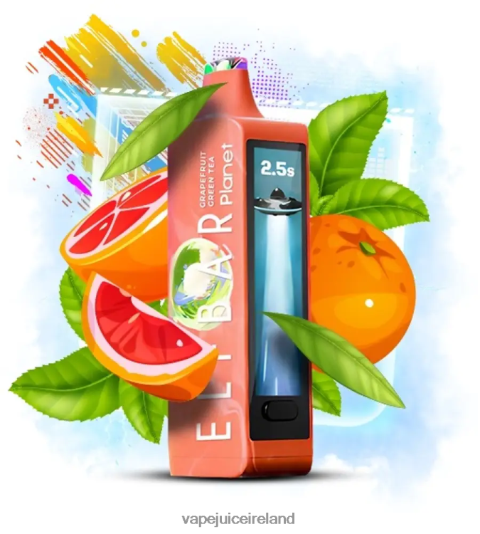 Vape Flavours - Elf Bar Planet 25000 Grapefruit Green Tea 462HH817