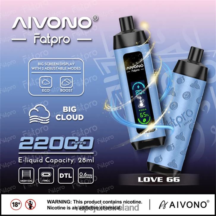 Vape Ireland - Aivono Fatpro 22000 Love 66 6HX0T66