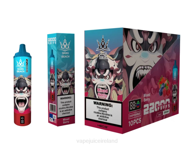 Vape Ireland - Bang Beach 22000 Puffs Smart Screen Mixed Berry 0PVR21