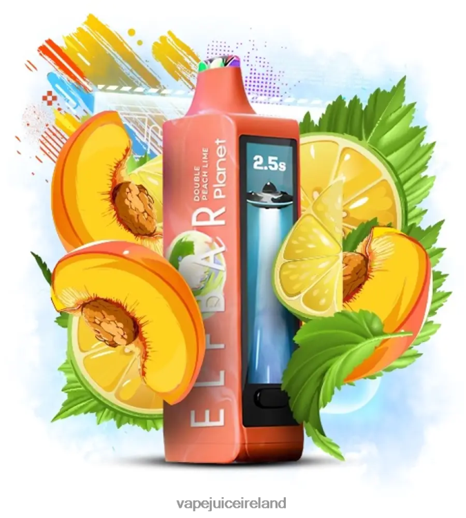 Vape Ireland - Elf Bar Planet 25000 Double Peach Lime 462HH831
