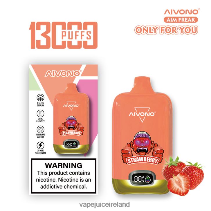 Vape Juice - Aivono AIM FREAK 13000 Strawberry 6HX0T6243