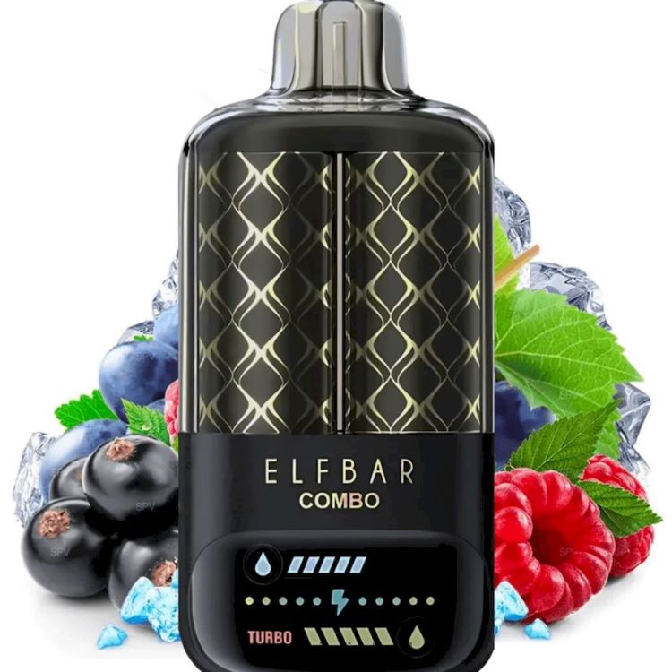 Vape Juice - Elf Bar Combo 25000 Blackcurrant Raspberry & Grape 462HH88