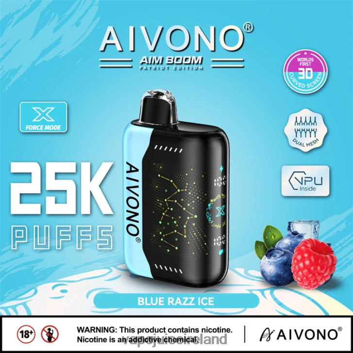 Vape Pod Kits - Aivono AIM BOOM 25000 Blue Razz Ice 6HX0T6345