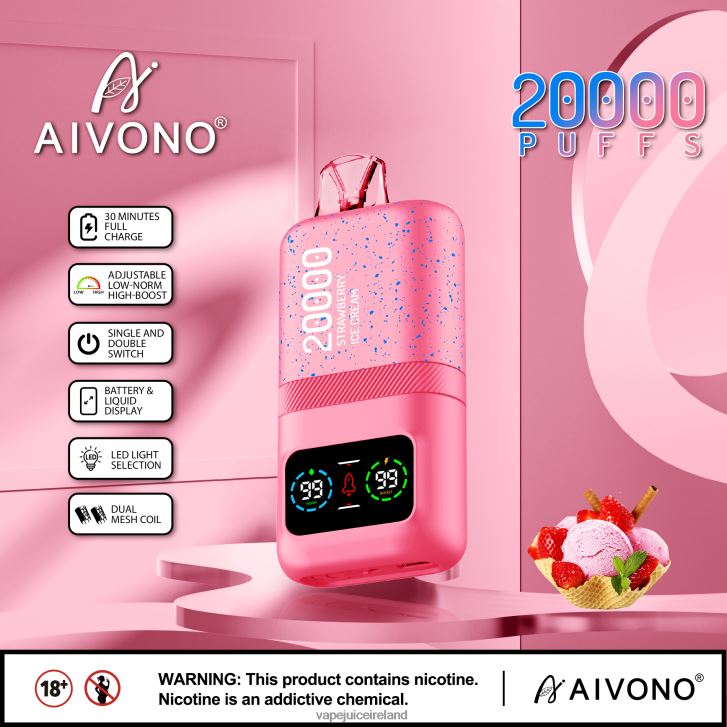 Vape Pod Kits - Aivono AIM magic 20000 Strawberry Ice Cream 6HX0T680