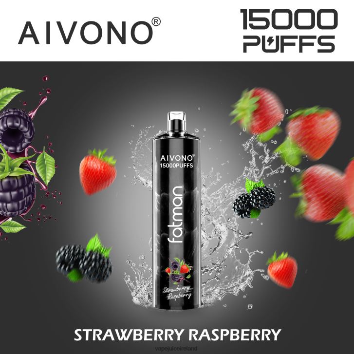 Vape Pod Kits - Aivono FATMAN 15000 Strawberry Raspberry 6HX0T615