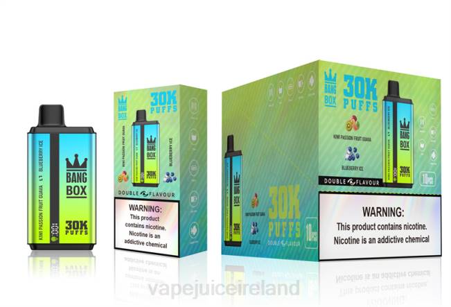 Vape Pod Kits - Bang Box 30000 Puffs Dual Flavors Kiwi Passion Fruit Guava & Blueberry Ice 0PVR65