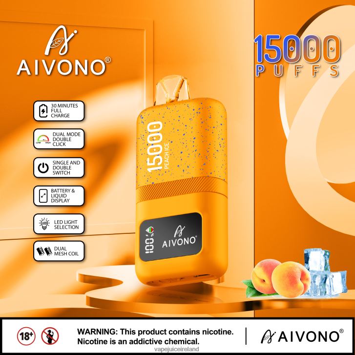 Vape Pods Ireland - Aivono AIM magic 15000 Peach Ice 6HX0T659