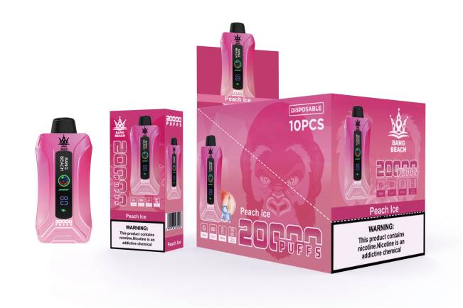 Vape Pods Ireland - Bang Beach 20000 Puffs Smart Screen Vape Peach Ice 0PVR9