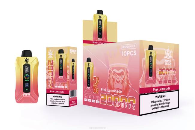 Vape Pods Ireland - Bang Beach 20000 Puffs Smart Screen Vape Pink Lemonade 0PVR4