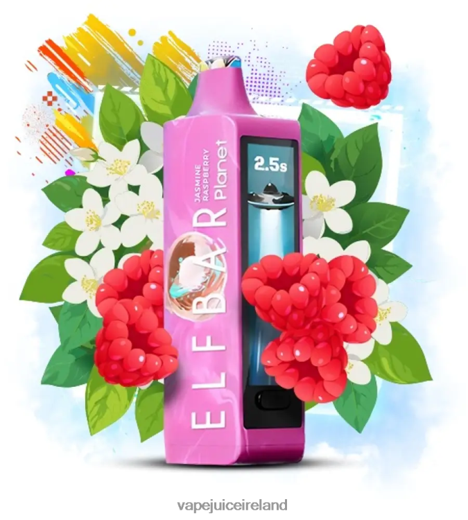 Vape Pods Ireland - Elf Bar Planet 25000 Jasmine Raspberry 462HH819