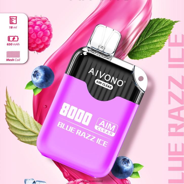 Vape Flavours - Aivono AIM CLEAR 8000 Blue Razz Ice 6HX0T6202