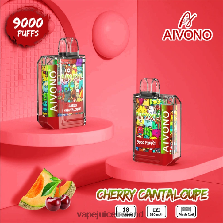 Vape Flavours - Aivono AIM XXL 9000 Mouth Sticker Transparent Cherry Cantaloupe 6HX0T657