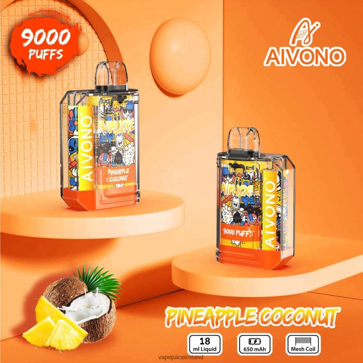 Vape Flavours - Aivono AIM XXL 9000 Mouth Sticker Transparent Pineapple Coconut 6HX0T652