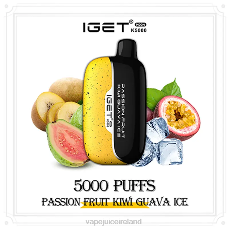 Vape Flavours - IGET Moon K5000 Passion Fruit Kiwi Guava Ice PBX62