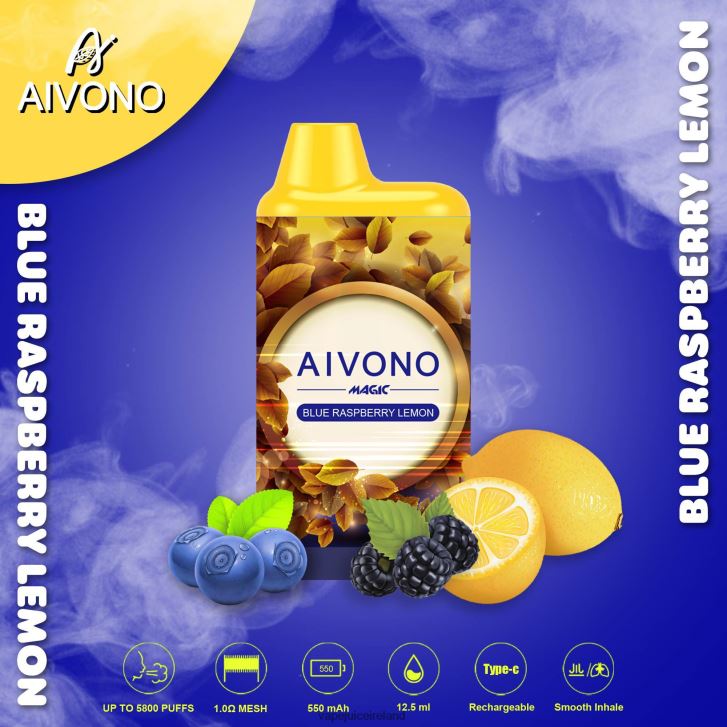 Vape Ireland - Aivono AIM MAGIC 5800 Mouth Box Cigarette Blue Raspberry Lemon 6HX0T691