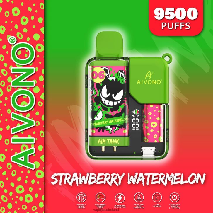 Vape Ireland - Aivono AIM TANK 9500 Strawberry Watermelon 6HX0T646