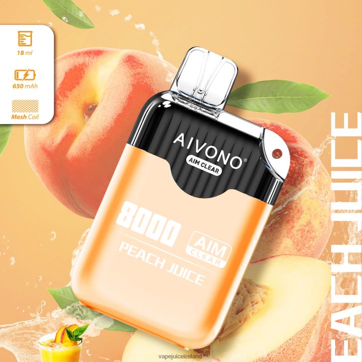 Vape Juice - Aivono AIM CLEAR 8000 Peach Juice 6HX0T6203