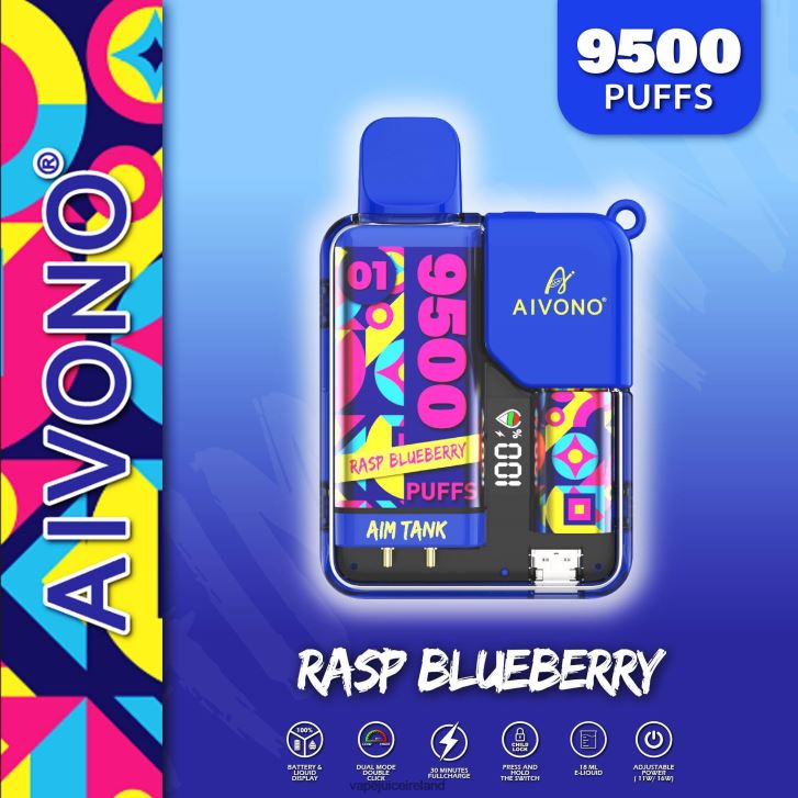 Vape Juice - Aivono AIM TANK 9500 Rasp Blueberrry 6HX0T633
