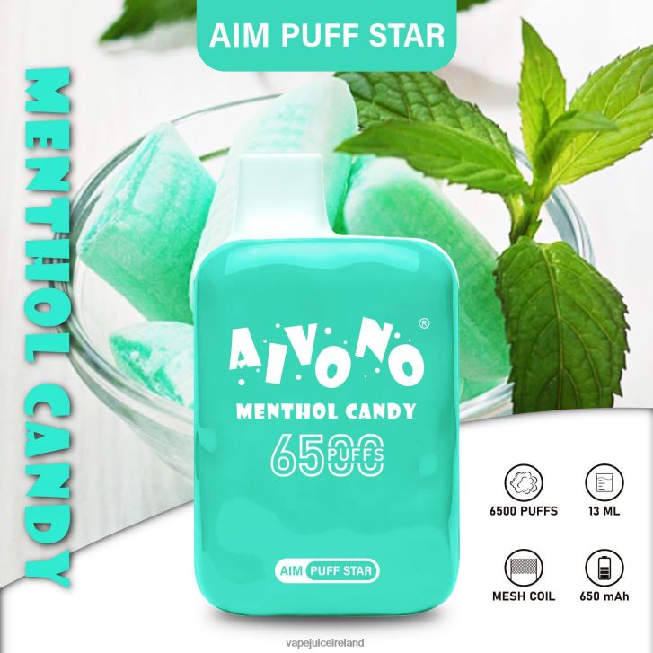 Vape Pod Kits - Aivono AIM PUFF STAR 6500 Menthol Candy 6HX0T6295