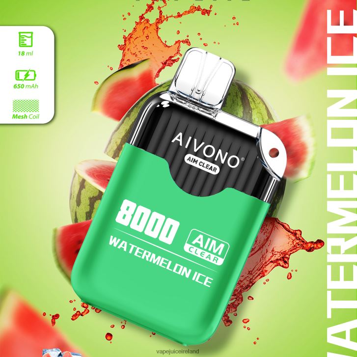 Vape Pods Ireland - Aivono AIM CLEAR 8000 Watermelon Ice 6HX0T6204