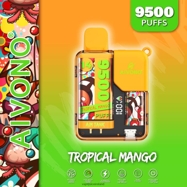 Vape Pods Ireland - Aivono AIM TANK 9500 Tropical Mango 6HX0T639