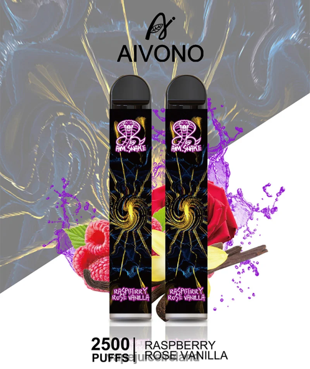 Vape Flavours - Aivono AIM SNAKE 2500 Raspberry Rose Vanilla 6HX0T6317