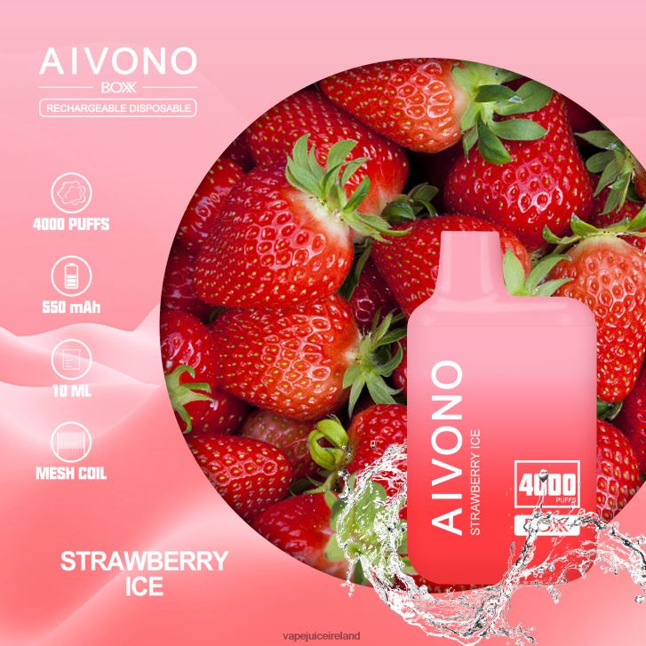 Vape Ireland - Aivono AIM BOXX 4000 Strawberry Ice 6HX0T6226