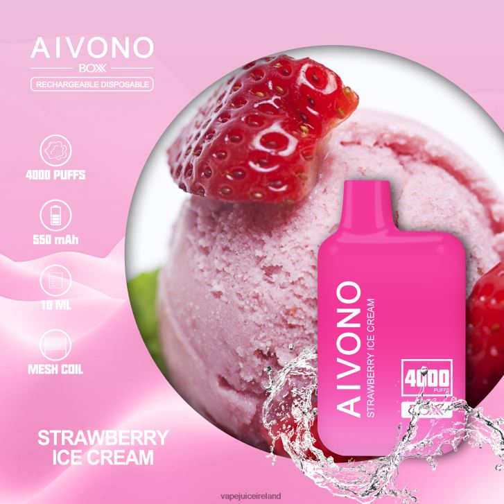 Vape Ireland - Aivono AIM BOXX 4000 Strawberry Ice Cream 6HX0T6221