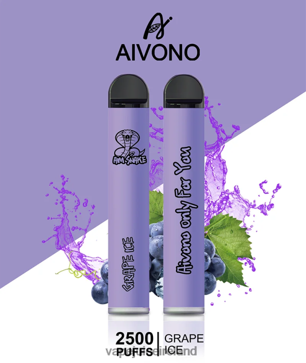 Vape Ireland - Aivono AIM SNAKE 2500 Grape Ice 6HX0T6306