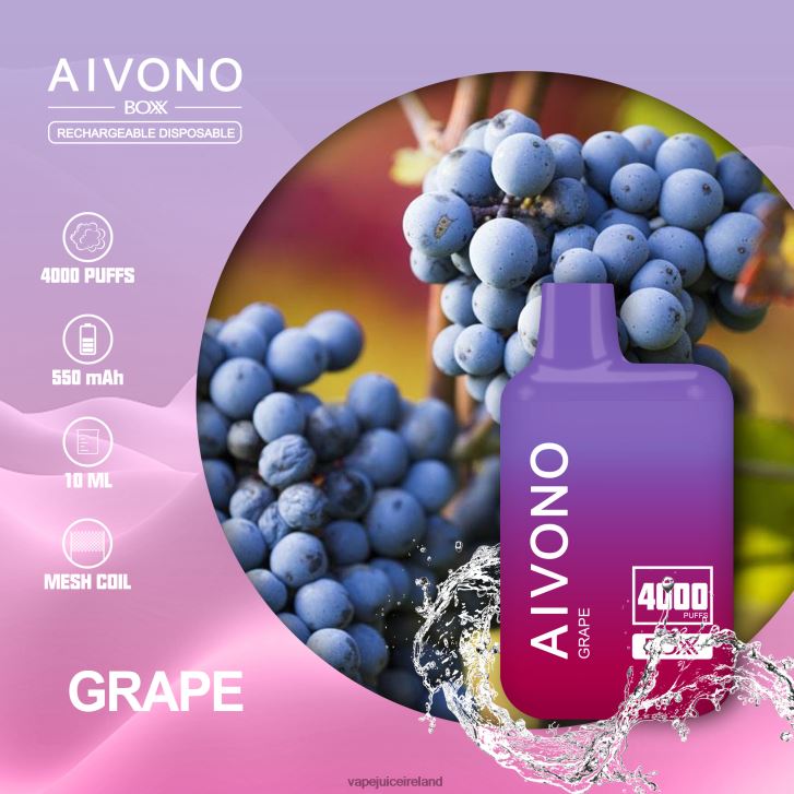 Vape Juice - Aivono AIM BOXX 4000 Grape 6HX0T6213