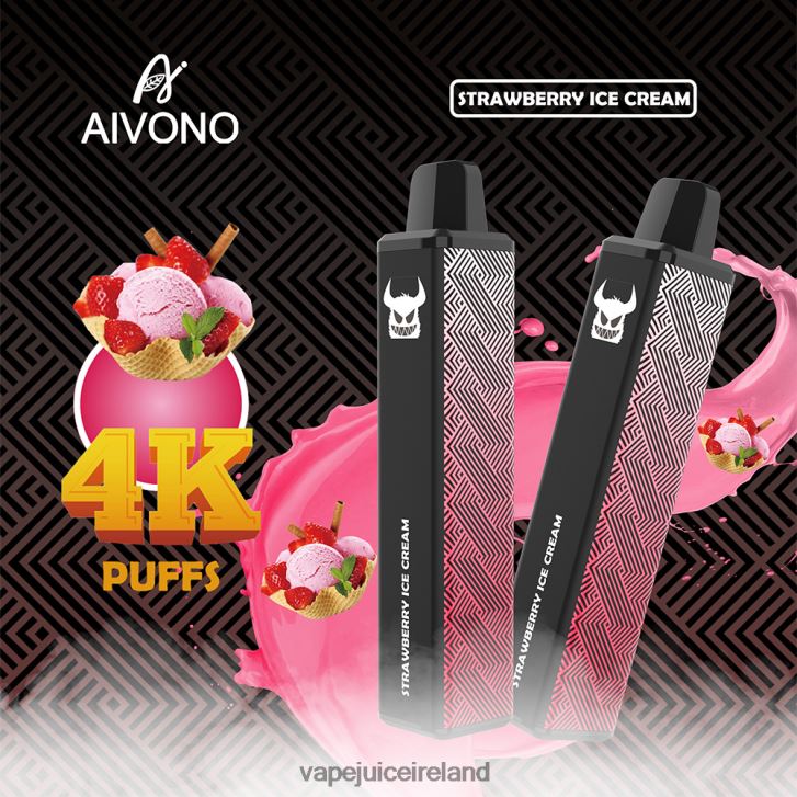 Vape Juice - Aivono AIM FREAK 4000 Strawberry Ice Cream 6HX0T6263