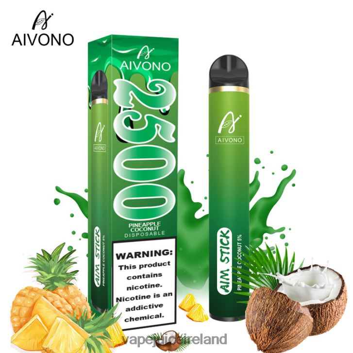 Vape Juice - Aivono AIM STICK 2500 Pineapple Coconut 6HX0T6153