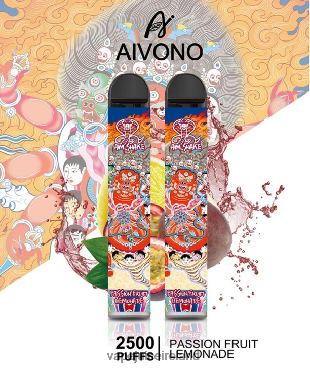 Vape Pod Kits - Aivono AIM SNAKE 2500 Passion Fruit Lemonade 6HX0T6315